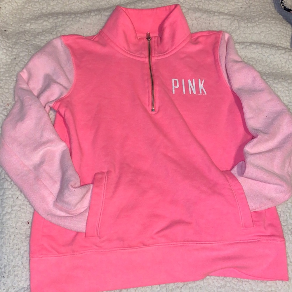 Vs Pink Quarter Zip Pullover